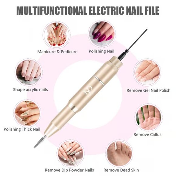 New Electric Nail Drill, Professional Efile Nail Drill Kit for Acrylic Nail, Gel - Picture 3 of 8